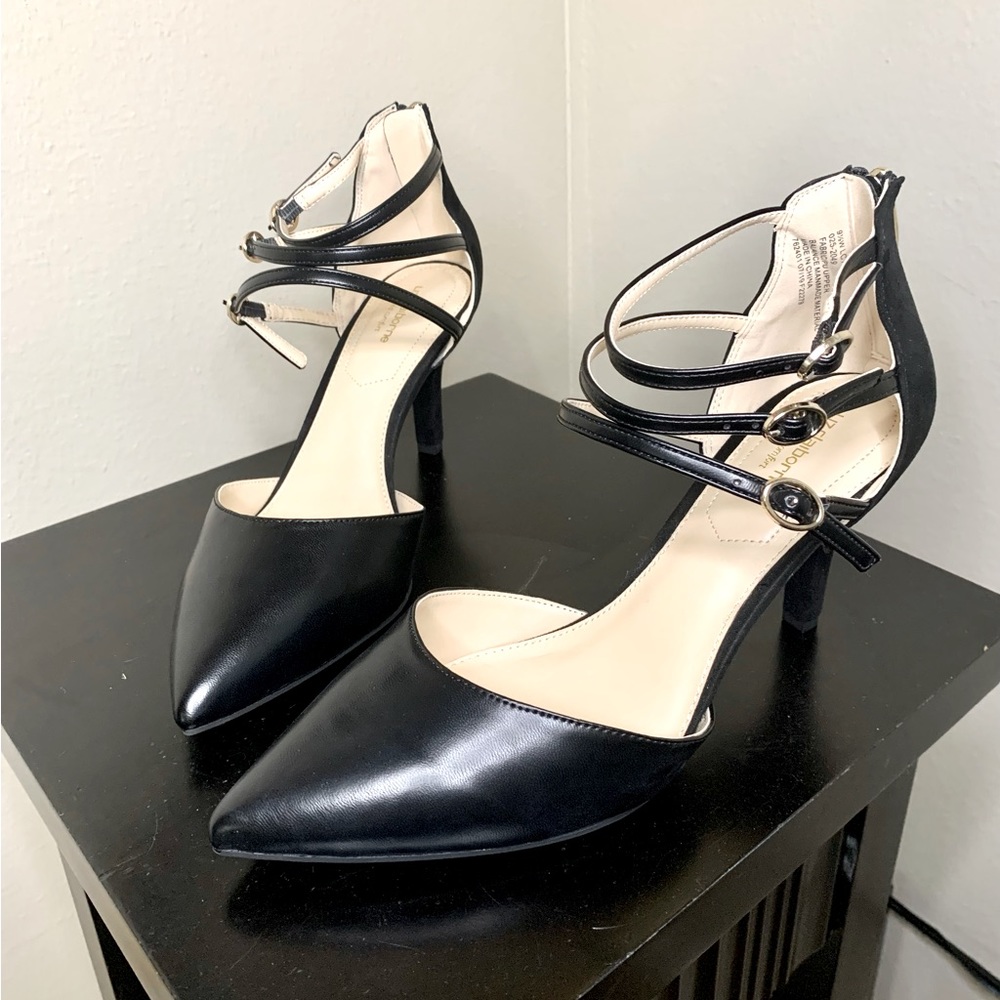 Liz Claiborne Black Hara Strappy Pump size 9.5W BRAND NEW